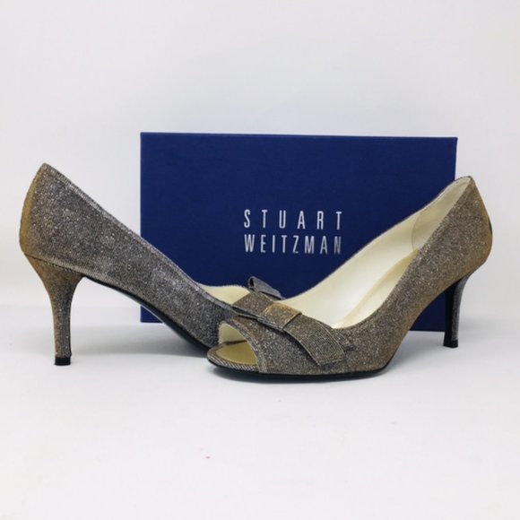 Stuart Weitzman Shoes - Stuart Weitzman Bowover Bridal Pyrite Nocturn Pump